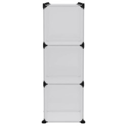 Cubes de rangement 9 pcs avec portes Transparent PP 