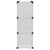 Cubes de rangement 9 pcs avec portes Transparent PP 