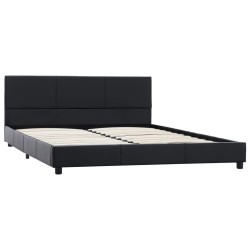 Cadre de lit sans matelas noir similicuir 120x200 cm 