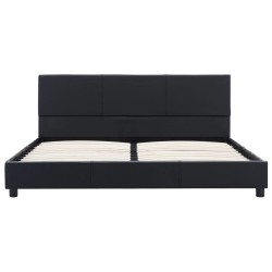 Cadre de lit sans matelas noir similicuir 120x200 cm 