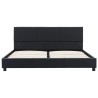 Cadre de lit sans matelas noir similicuir 120x200 cm 