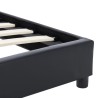 Cadre de lit sans matelas noir similicuir 120x200 cm 