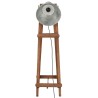 Lampadaires 3 pcs Argenté E27 Bois de manguier massif 