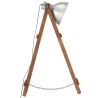Lampadaires 3 pcs Argenté E27 Bois de manguier massif 