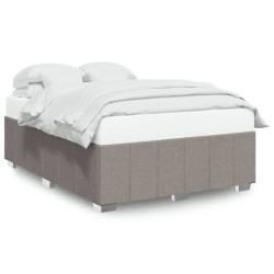 Cadre de lit sans matelas taupe 160x200 cm tissu 