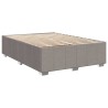 Cadre de lit sans matelas taupe 160x200 cm tissu 