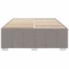 Cadre de lit sans matelas taupe 160x200 cm tissu 