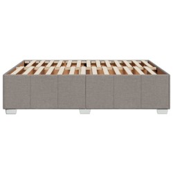 Cadre de lit sans matelas taupe 160x200 cm tissu 