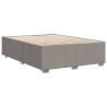 Cadre de lit sans matelas taupe 160x200 cm tissu 