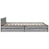 Cadre de lit avec tiroirs sans matelas sonoma gris 120x190 cm 