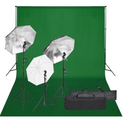 Kit de studio photo avec éclairage et toile de fond 