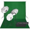 Kit de studio photo avec éclairage et toile de fond 