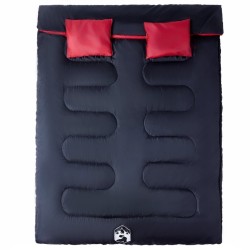 Sac de couchage double et oreillers adultes camping 3-4 saisons 