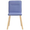 Chaises à manger lot de 4 bleu jean tissu 