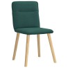 Chaises à manger lot de 4 vert foncé tissu 