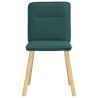 Chaises à manger lot de 4 vert foncé tissu 