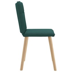 Chaises à manger lot de 4 vert foncé tissu 