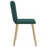 Chaises à manger lot de 4 vert foncé tissu 