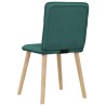 Chaises à manger lot de 4 vert foncé tissu 