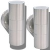 Applique murale LED d'extérieur 2 pcs Acier inoxydable haut bas 