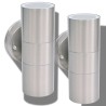 Applique murale LED d'extérieur 2 pcs Acier inoxydable haut bas 