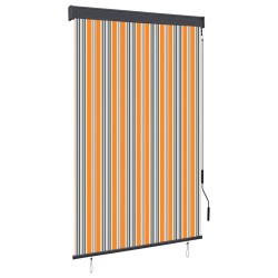 Store roulant d'extérieur 120x250 cm Jaune et bleu 