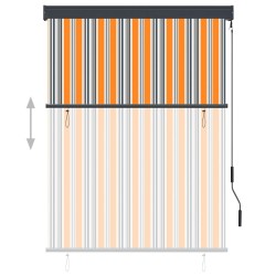 Store roulant d'extérieur 120x250 cm Jaune et bleu 