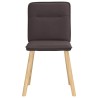 Chaises à manger lot de 4 marron foncé tissu 