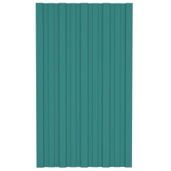 Panneaux de toiture 12 pcs Acier galvanisé Vert 80x45 cm 
