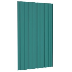 Panneaux de toiture 12 pcs Acier galvanisé Vert 80x45 cm 