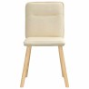Chaises à manger lot de 4 crème tissu 