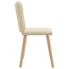 Chaises à manger lot de 4 crème tissu 