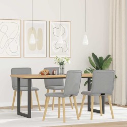 Chaises à manger lot de 4 gris nuage tissu 