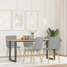 Chaises à manger lot de 4 gris nuage tissu 