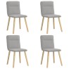 Chaises à manger lot de 4 gris nuage tissu 