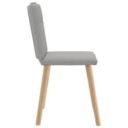 Chaises à manger lot de 4 gris nuage tissu 