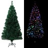 Sapin de Noël artificiel avec support vert 120 cm fibre optique 