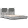 Cadre de lit avec LED sans matelas sonoma gris 120x190 cm 