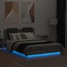 Cadre de lit avec LED sans matelas sonoma gris 120x190 cm 