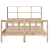 Lit bibliothèque sans matelas 120x200 cm bois de pin massif 