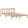 Lit bibliothèque sans matelas 120x200 cm bois de pin massif 