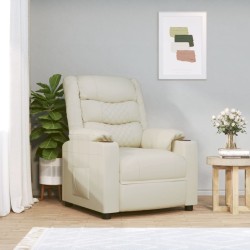 Fauteuil inclinable Crème Similicuir 