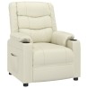 Fauteuil inclinable Crème Similicuir 