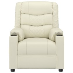 Fauteuil inclinable Crème Similicuir 