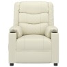 Fauteuil inclinable Crème Similicuir 