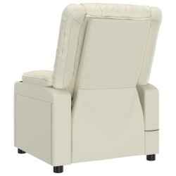Fauteuil inclinable Crème Similicuir 