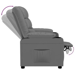Fauteuil inclinable Gris Similicuir 