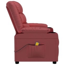 Fauteuil inclinable Rouge bordeaux Similicuir 