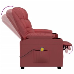 Fauteuil inclinable Rouge bordeaux Similicuir 