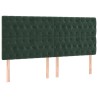 Têtes de lit 4 pcs Vert foncé 90x7x78/88 cm Velours 
